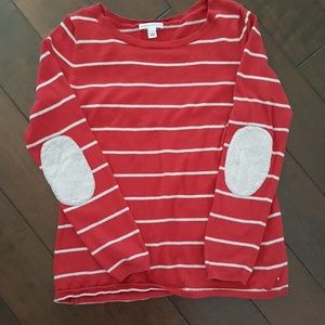 Banana Republic Striped Sweater With Elbow Patch